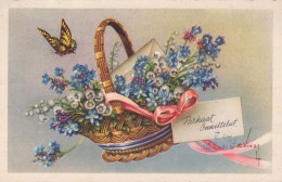 FLOWERS Vintage Ansichtskarte Postkarte CPSMPF #PKG061.DE - Flowers