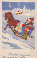 Neujahr Weihnachten GNOME Vintage Ansichtskarte Postkarte CPSMPF #PKD869.DE - Anno Nuovo