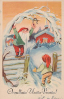 Neujahr Weihnachten GNOME Vintage Ansichtskarte Postkarte CPSMPF #PKD314.DE - Anno Nuovo