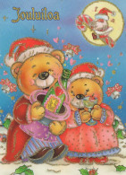 Neujahr Weihnachten GEBÄREN Tier Vintage Ansichtskarte Postkarte CPSM #PBS304.DE - Anno Nuovo