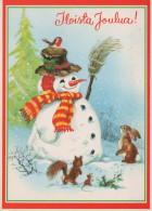 Neujahr Weihnachten SCHNEEMANN Vintage Ansichtskarte Postkarte CPSM #PBM559.DE - Anno Nuovo