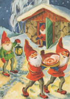 Neujahr Weihnachten GNOME Vintage Ansichtskarte Postkarte CPSM #PBL933.DE - Anno Nuovo