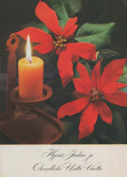 Neujahr Weihnachten KERZE Vintage Ansichtskarte Postkarte CPSM #PBA193.DE - Anno Nuovo