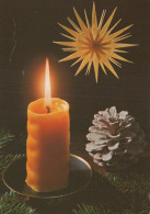 Neujahr Weihnachten KERZE Vintage Ansichtskarte Postkarte CPSM #PBA253.DE - Anno Nuovo