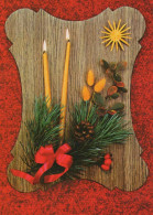 Neujahr Weihnachten KERZE Vintage Ansichtskarte Postkarte CPSM #PAZ254.DE - Anno Nuovo
