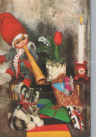 Neujahr Weihnachten GNOME Vintage Ansichtskarte Postkarte CPSM #PAY525.DE - Neujahr