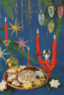 Neujahr Weihnachten KERZE Vintage Ansichtskarte Postkarte CPSM #PAV896.DE - Año Nuevo