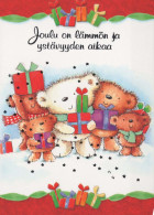 Neujahr Weihnachten TEDDYBÄR Vintage Ansichtskarte Postkarte CPSM #PAU698.DE - New Year