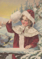 Neujahr Weihnachten KINDER Vintage Ansichtskarte Postkarte CPSM #PAS849.DE - Año Nuevo