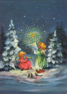 ENGEL WEIHNACHTSFERIEN Feiern & Feste Vintage Ansichtskarte Postkarte CPSM #PAH968.DE - Angels