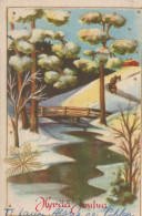 Happy New Year Christmas Vintage Postcard CPSMPF #PKG239.GB - Año Nuevo