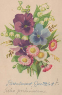 FLOWERS Vintage Postcard CPA #PKE696.GB - Blumen