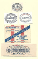 5 étiqu.fromages Petits Suisses Pommel Gournay S. Inf./Le Meilleur Ile-de-Fr. / Gervais - Cheese