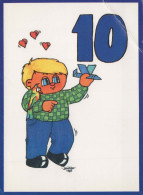 HAPPY BIRTHDAY 10 Year Old CHILDREN Vintage Postal CPSM #PBT883.GB - Cumpleaños