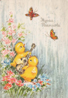 EASTER CHICKEN EGG Vintage Postcard CPSM #PBP249.GB - Pasqua