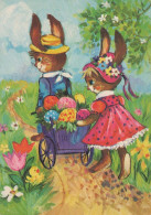 EASTER RABBIT Vintage Postcard CPSM #PBO498.GB - Pasen