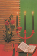 Happy New Year Christmas CANDLE Vintage Postcard CPSM #PBN810.GB - Neujahr