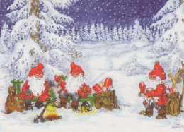 Happy New Year Christmas GNOME Vintage Postcard CPSM #PBL784.GB - Nouvel An