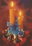 Happy New Year Christmas CANDLE Vintage Postcard CPSM #PAZ251.GB - Anno Nuovo