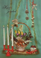 Happy New Year Christmas CANDLE Vintage Postcard CPSM #PAW256.GB - Neujahr