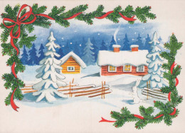 Happy New Year Christmas Vintage Postcard CPSM #PAV649.GB - Año Nuevo