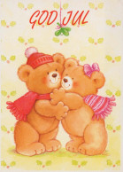 Happy New Year Christmas TEDDY BEAR Vintage Postcard CPSM #PAU891.GB - Neujahr