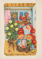 Happy New Year Christmas GNOME Vintage Postcard CPSM #PAU356.GB - Nouvel An