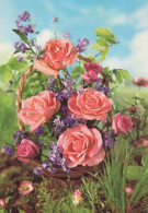FLOWERS Vintage Postcard CPSM #PAS596.GB - Flowers