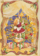 Happy New Year Christmas Children Vintage Postcard CPSM #PAS846.GB - Año Nuevo