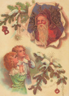 SANTA CLAUS CHILDREN CHRISTMAS Holidays Vintage Postcard CPSM #PAK326.GB - Kerstman