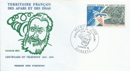 Enveloppe 1er Jour FDC Afars Et Issas N°419 Bell - Centenaire Du Téléphone - Djibouti - 10/03/1976 - Briefe U. Dokumente