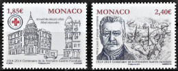 MONACO - ANNEE 2014 - CENTENAIRE DU DEBUT DE LA PREMIERE GUERRE MONDIALE - N° 2939 ET 2940 - NEUF** MNH - Prima Guerra Mondiale