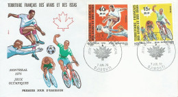 Enveloppe 1er Jour FDC Afars Et Issas N°432/433 Jeux Olympiques De Montréal - Djibouti - 07/07/1976 - Briefe U. Dokumente