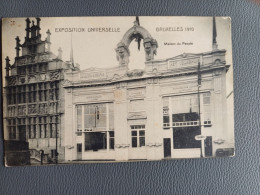 EXPOSITION DE BRUXELLES 1910 MAISON DU PEUPLE - Mostre Universali