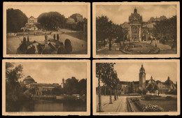 WIESBADEN 1920 "Lot De 4x C.P." Kochbrunnen / Hauptbahnhof / Kurhaus Mit Blumengarten / Kurhaus Gartenseite - Wiesbaden