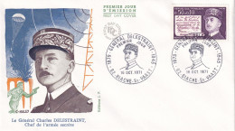 FDC 16/10/1971: Général Charles DELESTRAINT (1879-1945) - Chef De L'armée Secrète - Y&T N° 1689 - 1970-1979