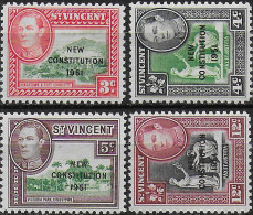 1951 St Vincent New Constitution 4v. MNH SG N. 184/87 - Andere & Zonder Classificatie