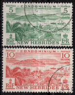 Nouvelles HEBRIDES Timbres-poste N°186 & 187 Oblitérés TB Cote : 1€50 - Oblitérés