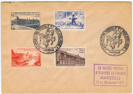 1951 / " Le Musée Postal à Travers La France " / Marseille - Commemorative Postmarks