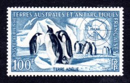 T.A.A.F. 1956 - PA Yvert N° 3 - Neuf ** / MNH - Faune, Manchots Empereurs, Terre Adélie, TB - Corréo Aéreo