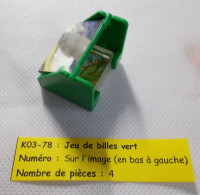 Kinder - Jeu De Billes Vert - K03 78 - Sans BPZ - Inzetting