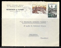 K66 - N° 1106 Et 1126 SUR LETTRE DE FLAVIGNY SUR MOSELLE DU 10/01/59 - PREVENTORIUM - 1921-1960: Moderne