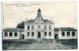 CPA Voyagé 1907 * CHÈRAC La Mairie Et Les Ecoles * Cliché Braun - Other & Unclassified