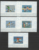 Ivory Coast 1986 Football Soccer World Cup Set Of 5 S/s Imperf. MNH -scarce- - 1986 – México