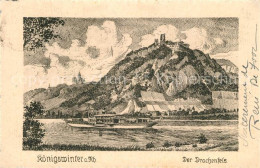 73566696 Koenigswinter Drachenfels K?nstlerkarte Koenigswinter - Koenigswinter