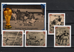 North Korea 1985 Football Soccer World Cup Set Of 4 + S/s Imperf. MNH -scarce- - 1986 – Mexique