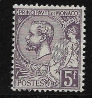 Monaco N°46** Violet,  Beau Centrage. Cote +430€ - Unused Stamps