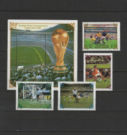 North Korea 1985 Football Soccer World Cup Set Of 4 + S/s MNH - 1986 – Mexique