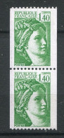 26467 FRANCE N°2157/7a** 1F40 Sabine N° Rouge 470 En Paire  1981  TB - Roulettes