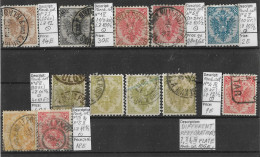 Bosnia-Herzegovina/Austria-Hungary, Coat Of Arms (12 STAMPS), I, II & III Plate, Different Perforations - Bosnia And Herzegovina